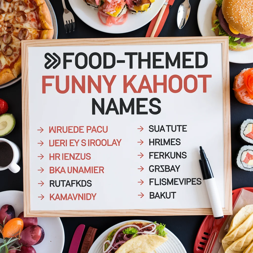 😂Food-Themed Funny Kahoot Names