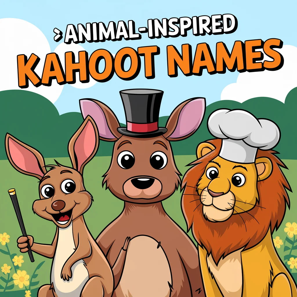 😆Animal-Inspired Kahoot Names