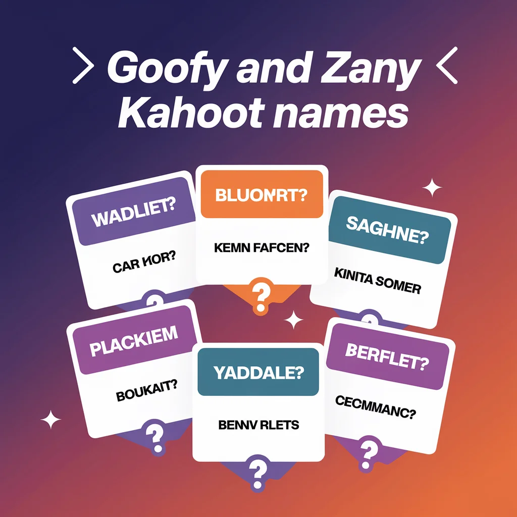 🤪Goofy and Zany Kahoot Names
