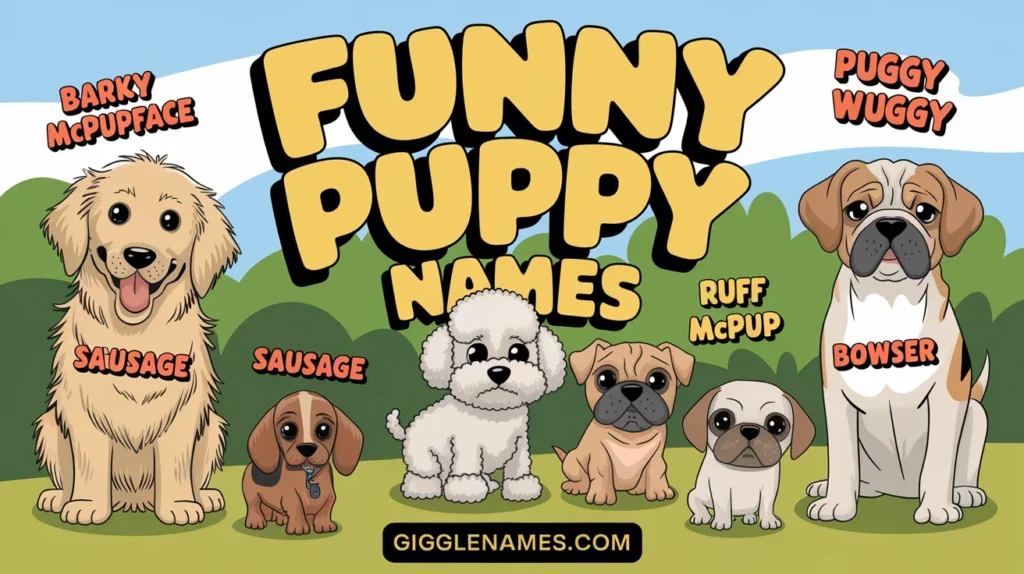 🐾 Another 175+Funny Puppy Names That Will Have You Chuckling! 🐾