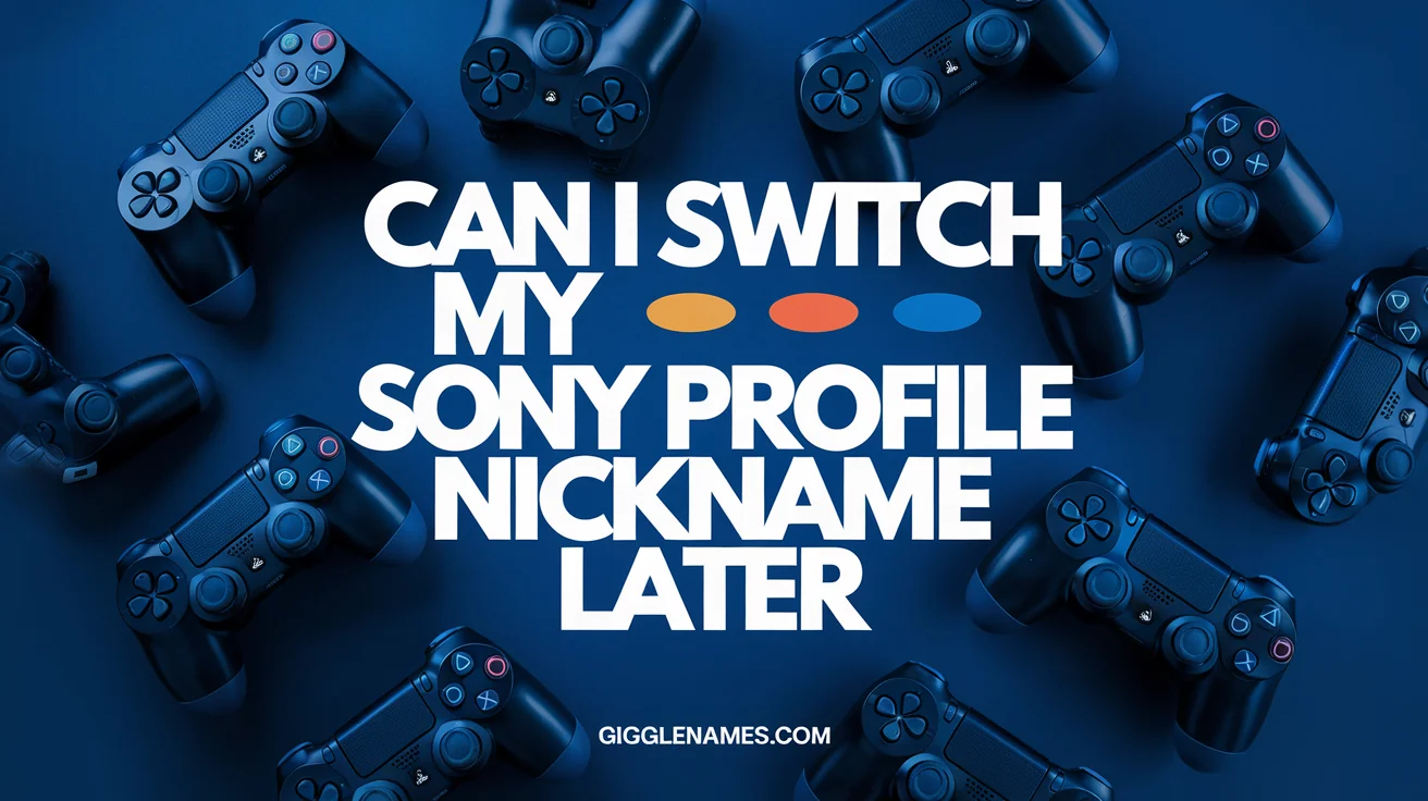 Can I Switch My Sony Profile Nickname Later