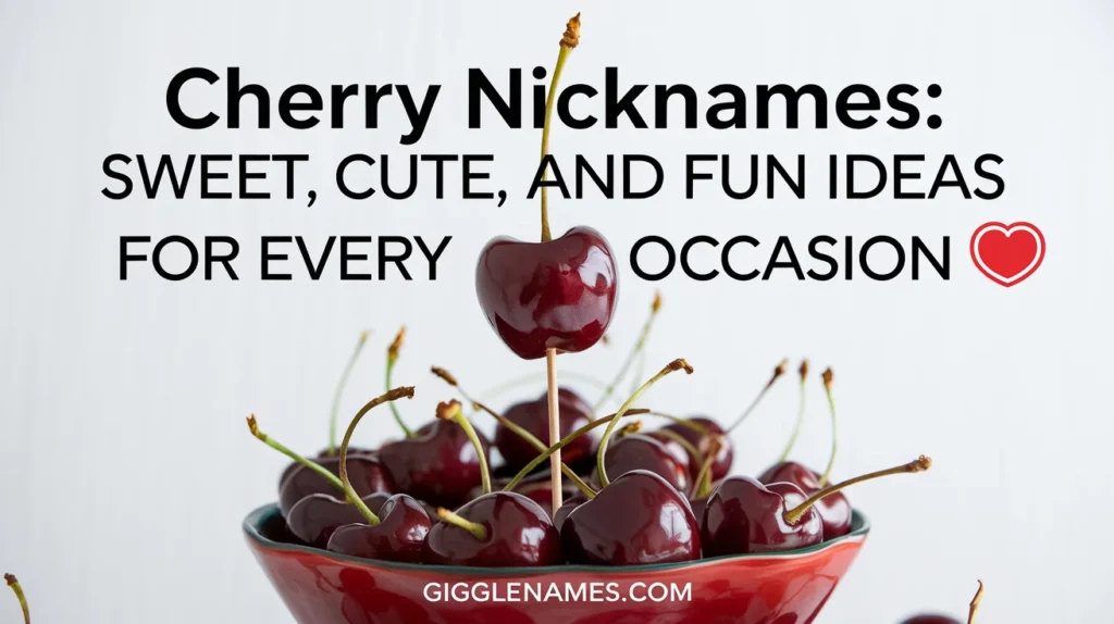 Cherry Nicknames: Sweet, Cute, and Fun Ideas for Every Occasion 🍒