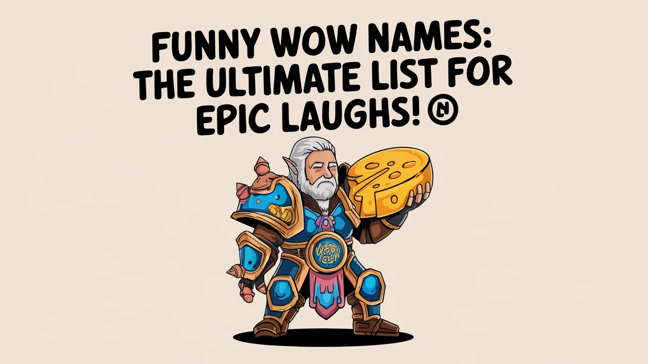 Funny WoW Names: The Ultimate List for Epic Laughs! 