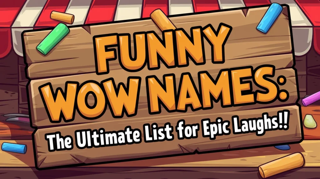 100+Funny WoW Names: The Ultimate List for Epic Laughs! 😆