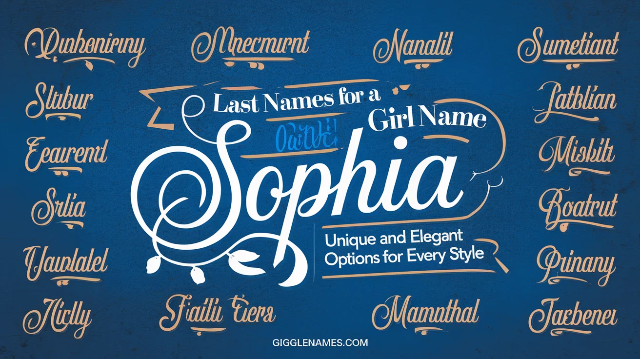 Last Names for a Girl Name Sophia: Unique and Elegant Options for Every Style