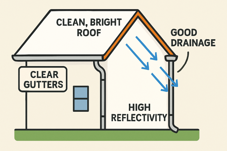 How Regular Roof Cleaning Supports Better Drainage and Surface Reflectivity Roof Cleaning